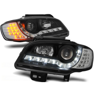 Lampy przód Seat Ibiza 99-02 - diodowe BLACK - kierunkowskaz LED LPSE22