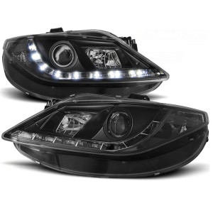 Lampy przód Seat Ibiza 4 08- diodowe BLACK LED - LPSE18