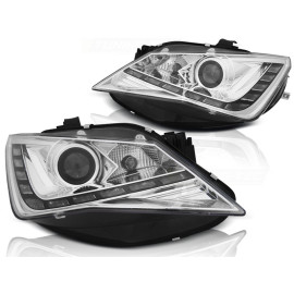 Lampy przód Seat Ibiza 6J 12- DayLight CHROM LED diodowe dzienne LPSE29