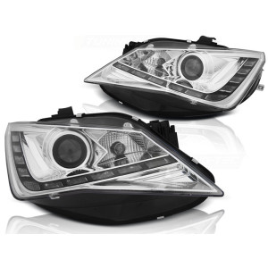 Lampy przód Seat Ibiza 6J 12- DayLight CHROM LED diodowe dzienne LPSE29