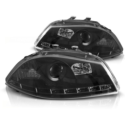 Lampy przód Seat Ibiza 3 02-08 - diodowe BLACK LED - LPSE08