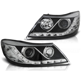 Lampy przód Skoda Octavia 2 09-13 BLACK LED + CCFL - diodowe LPSK21