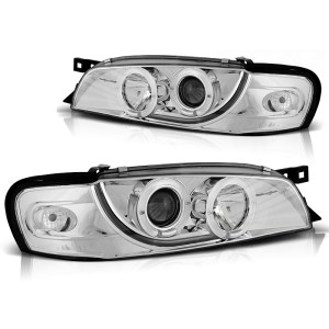 Lampy przód Subaru Impreza 93-00- clear Angel Eyes CHROM ringi LPSU01