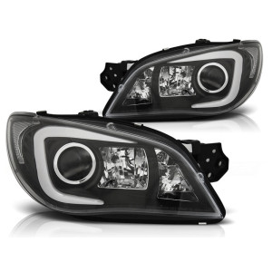 Lampy przód Subaru Impreza GD 06-07 Hawkeye BLACK LED diodowe LPSU06