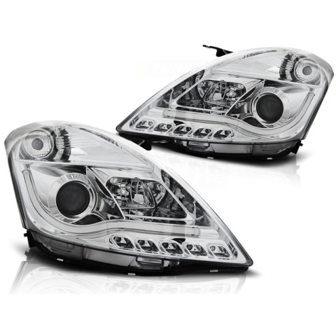 Lampy przód Suzuki Swift IV BLACK LED Tube - diodowe LPSI03