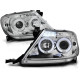 Lampy przód Toyota Hilux 05-11 Angel Eyes CHROM LED - diodowe LPTO07