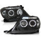 Lampy przód Toyota Hilux 05-11 Angel Eyes BLACK LED - diodowe LPTO08