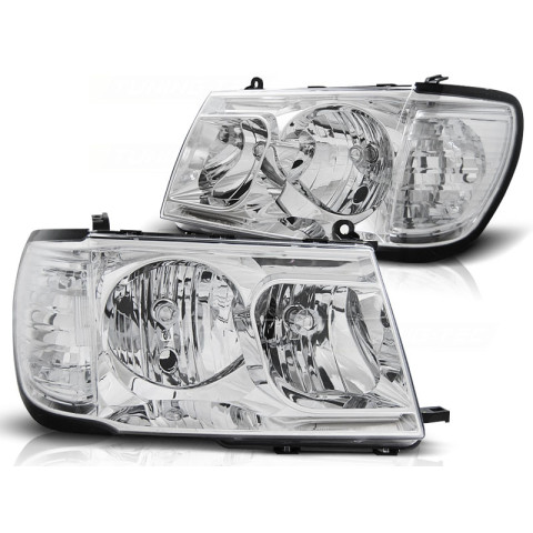 Lampy przód Toyota Land Cruiser 98-03 FJ100 CHROM LPTO20