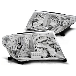 Lampy przód Toyota Land Cruiser 07- FJ200 CHROM LED LPTO22