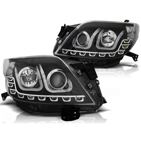 Lampy przód Toyota Land Cruiser 150 09- BLACK LED - diodowe LPTO29
