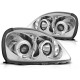 Lampy przód Toyota Yaris 99-03 clear Angel Eyes CHROM soczewka ringi LPTO01