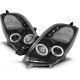 Lampy przód Toyota Yaris 06- clear Angel Eyes BLACK soczewka ringi LPTO04
