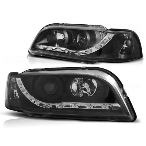 Lampy przód Volvo S40 / V40 96-00 - diodowe BLACK LED LPVO06