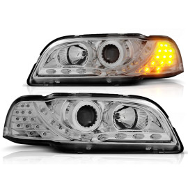 Lampy przód Volvo S40 / V40 96-00 - diodowe CHROM kierunek LED LPVO09