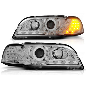 Lampy przód Volvo S40 / V40 96-00 - diodowe CHROM kierunek LED LPVO09