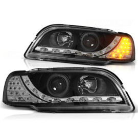 Lampy przód Volvo S40 / V40 96-00 - diodowe BLACK kierunek LED LPVO10