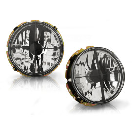Lampy przód VW Golf 1 clearglass - przezroczyste z krzyżem H4 LPVW16