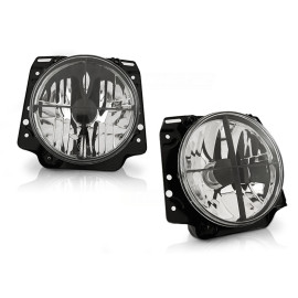 Lampy przód VW Golf 2 clear CHROM - przezroczyste z krzyżem LPVW08