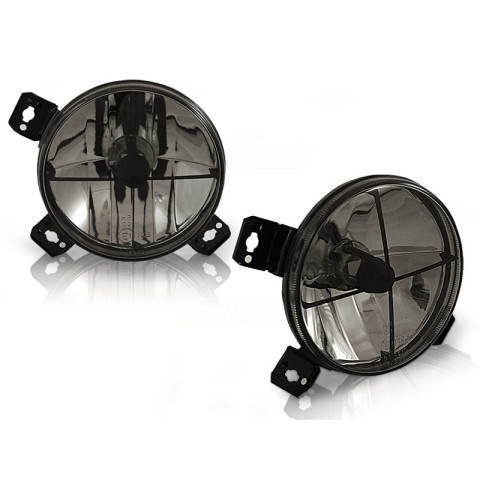 Halogeny w grill VW Golf 2 clear BLACK - ciemne z krzyżem LPVW92