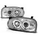 Lampy przód VW Golf 3 clear Angel Eyes CHROM soczewka ringi LPVW02