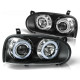 Lampy przód VW Golf 3 clear Angel Eyes BLACK soczewka ringi LPVW10