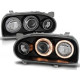 Lampy przód VW Golf 3 Clear Angel Eyes BLACK Soczewkowe LPVW48 DEPO