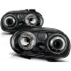 lampy przód VW Golf 4 clear Angel Eyes BLACK soczewka ringi LPVW70 DEPO
