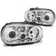 Lampy przód VW Golf 4 clearglass CHROM soczewkowe R32 Look LPVW61 DEPO