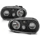Lampy przód VW Golf 4 clear BLACK soczewkowe R32 Look LPVW62 DEPO