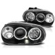 Lampy przód VW Golf 4 97-03 clear Angel Eyes BLACK soczewka ringi LPVW07