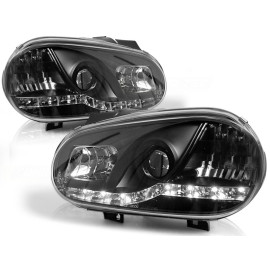 Lampy przód VW Golf 4 97-03 - diodowe BLACK LED - LPVW86