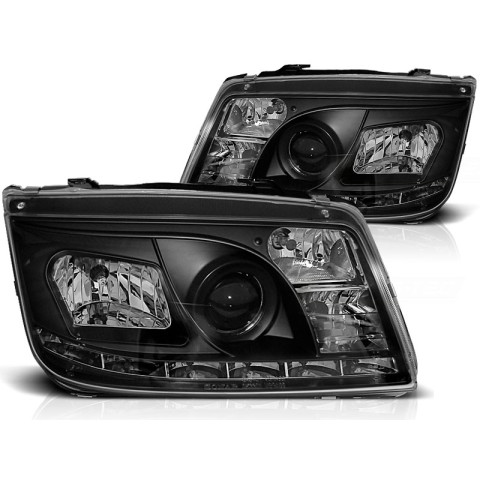 Lampy przód VW Bora - diodowe BLACK LED - LPVWA2