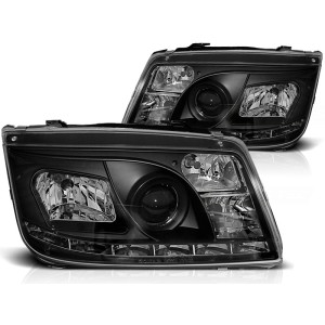Lampy przód VW Bora - diodowe BLACK LED - LPVWA2