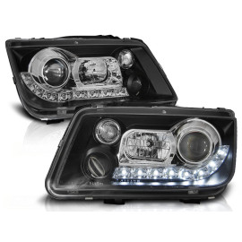 Lampy przód VW Bora - diodowe BLACK LED - LPVWE9