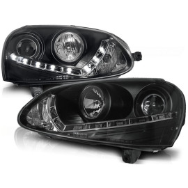 Lampy przód VW Golf 5 / Jetta - BLACK LED D2S Xenon LPVWD5
