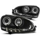 Lampy przód VW Golf 5 / Jetta - Angel Eyes BLACK soczewka ringi LPVWB8