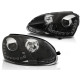 Lampy przód VW Golf 5 / Jetta - BLACK LED DRL - diodowe dzienne LPVWM6