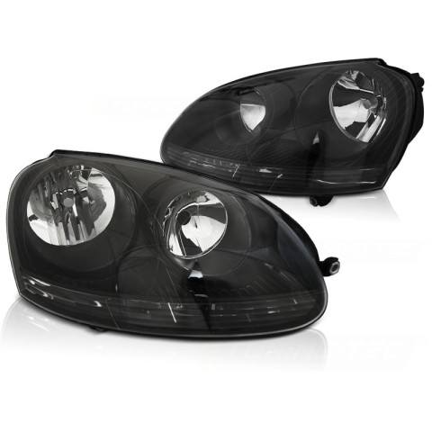 Lampy przednie VW Golf 5 BLACK - czarne LPVW45