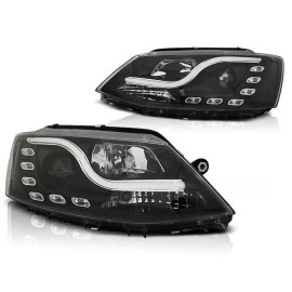 Lampy przód VW Jetta VI - CHROM Tube Light LED DRL - diodowe LPVWL5