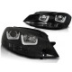 Lampy przód VW Golf 7 - BLACK LED DRL - diodowe LPVWK6