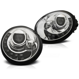 Lampy przód VW NEW BEETLE 98-05 LED CHROM - diodowe LPVWL6