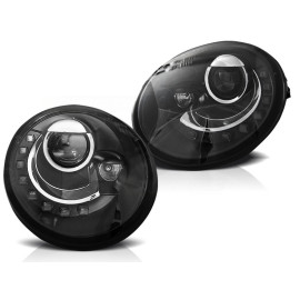 Lampy przód VW NEW BEETLE 98-05 LED BLACK - diodowe LPVWL7