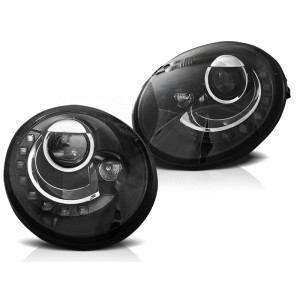Lampy przód VW NEW BEETLE 98-05 LED BLACK - diodowe LPVWL7
