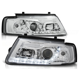 Lampy przd VW Passat B5 - diodowe CHROM LED LPVWE6