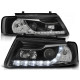 Lampy przód VW Passat B5 - diodowe BLACK LED - LPVWE7