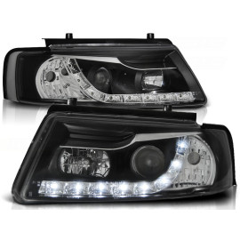 Lampy przód VW Passat B5 - diodowe BLACK LED - LPVWE7