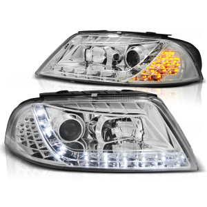 Lampy przód VW Passat B5 FL CHROM LED diodowy kierunkowskaz LPVWC7