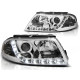 Lampy przód VW Passat B5 FL DayLight CHROM LED diody jazdy dziennej LPVWD8
