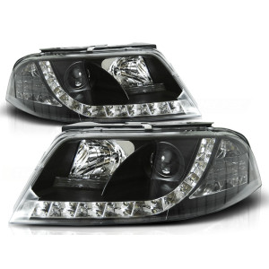 Lampy przód VW Passat B5 FL - BLACK LED - diodowe LPVW82