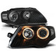 Lampy przód VW Passat B6 3C - Angel Eyes BLACK - czarne z ringami LPVWC6 DEPO